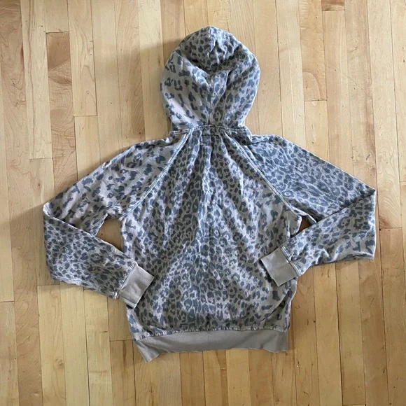 Current/Elliott Tan Cheetah The Zip Hoodie - Picture 3 of 5